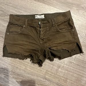 Free People Cuttoff Denim Shorts Size 24